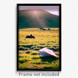 Pixel Art Poster - Noteworthy Downland (8 Bit Psychedelic Video Game Print)