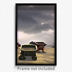 Pixel Art Poster - Gloomy Barrow (8 Bit Psychedelic Trippy Video Game Print)