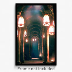Pixel Art Poster - Sentimental Catacombs (8 Bit Psychedelic Video Game Print)