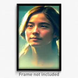 Pixel Art Poster - Calm Face (8 Bit Psychedelic Trippy Weird Video Game Print)