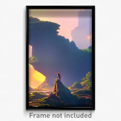 Pixel Art Poster - Flawless Outcropping (8 Bit Psychedelic Video Game Print)