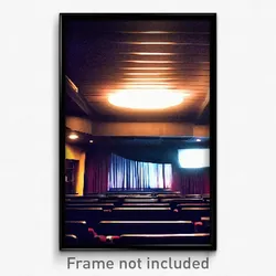 Pixel Art Poster - Dark Movie Theatre (8 Bit Psychedelic Video Game Print)