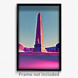 Pixel Art Poster - Bold Obelisk (8 Bit Psychedelic Trippy Video Game Print)