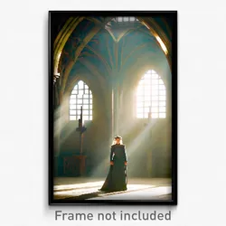 Pixel Art Poster - Outstanding Friary (8 Bit Psychedelic Video Game Print)