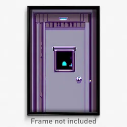Pixel Art Poster - Valuable Trapdoor (8 Bit Psychedelic Trippy Video Game Print)