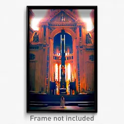 Pixel Art Poster - Grandiose Parish (8 Bit Psychedelic Trippy Video Game Print)