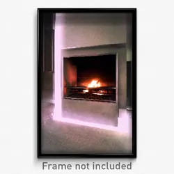 Pixel Art Poster - Smoggy Fireplace (8 Bit Psychedelic Trippy Video Game Print)