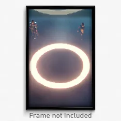 Pixel Art Poster - Monstrous Circle (8 Bit Psychedelic Trippy Video Game Print)