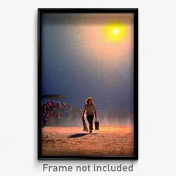 Pixel Art Poster - Wide Labor Day (8 Bit Psychedelic Trippy Video Game Print)