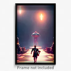 Pixel Art Poster - Hidden Empire (8 Bit Psychedelic Trippy Video Game Print)