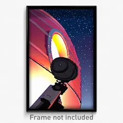 Pixel Art Poster - Rubbery Observatory (8 Bit Psychedelic Video Game Print)