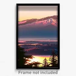 Pixel Art Poster - Amazing Anchorage (8 Bit Psychedelic Trippy Video Game Print)