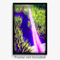 Pixel Art Poster - Important Grass (8 Bit Psychedelic Trippy Video Game Print)