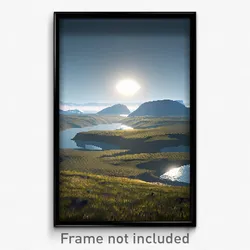 Pixel Art Poster - Arctic Downland (8 Bit Psychedelic Trippy Video Game Print)