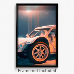 Pixel Art Poster - Arctic Wheels (8 Bit Psychedelic Trippy Video Game Print)
