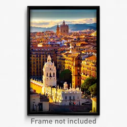 Pixel Art Poster - Stupendous Spanish City (8 Bit Psychedelic Video Game Print)