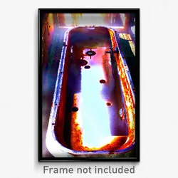 Pixel Art Poster - Rusty Baths (8 Bit Psychedelic Trippy Weird Video Game Print)