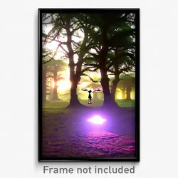 Pixel Art Poster - Haunted Fairy Ring (8 Bit Psychedelic Video Game Print)