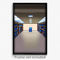 Pixel Art Poster - Lonely Storage Room (8 Bit Psychedelic Video Game Print)