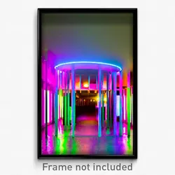 Pixel Art Poster - Imaginary Barbican (8 Bit Psychedelic Video Game Print)