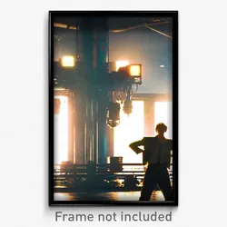 Pixel Art Poster - Electric Settlement (8 Bit Psychedelic Video Game Print)