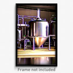 Pixel Art Poster - Active Brewery (8 Bit Psychedelic Trippy Video Game Print)