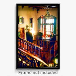 Pixel Art Poster - Beautiful Inn (8 Bit Psychedelic Trippy Video Game Print)