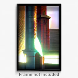 Pixel Art Poster - Curvy Chimney (8 Bit Psychedelic Trippy Video Game Print)
