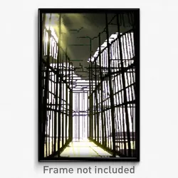 Pixel Art Poster - Complex Wire Frame Mexico City (8 Bit Video Game Print)