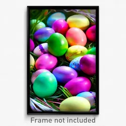 Pixel Art Poster - Creepy Easter Eggs (8 Bit Psychedelic Video Game Print)