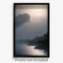 Pixel Art Poster - Peaceful Storm (8 Bit Psychedelic Trippy Video Game Print)