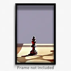 Pixel Art Poster - Barren Chess Piece (8 Bit Psychedelic Video Game Print)