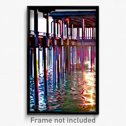 Pixel Art Poster - Unkempt Pier (8 Bit Psychedelic Trippy Video Game Print)