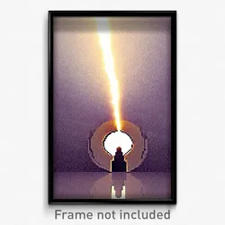 Pixel Art Poster - Enormous Bolt Hole (8 Bit Psychedelic Video Game Print)
