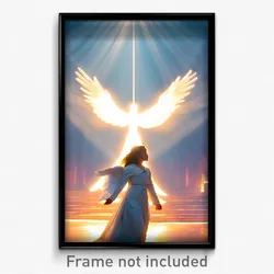 Pixel Art Poster - Angelic Way (8 Bit Psychedelic Trippy Weird Video Game Print)