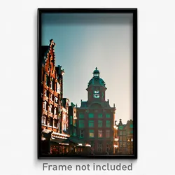 Pixel Art Poster - Extra Large Amsterdam (8 Bit Psychedelic Video Game Print)