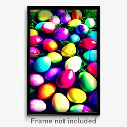 Pixel Art Poster - Standard Easter Eggs (8 Bit Psychedelic Video Game Print)