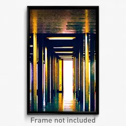 Pixel Art Poster - Shifty Barcelona (8 Bit Psychedelic Trippy Video Game Print)