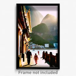 Pixel Art Poster - Elderly Rio De Janeiro (8 Bit Psychedelic Video Game Print)