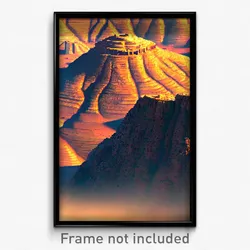 Pixel Art Poster - Spotted Butte (8 Bit Psychedelic Trippy Video Game Print)