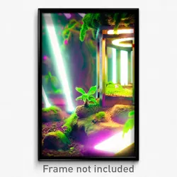 Pixel Art Poster - Wiggly Terrarium (8 Bit Psychedelic Trippy Video Game Print)