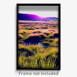 Pixel Art Poster - Cold Grassland (8 Bit Psychedelic Trippy Video Game Print)