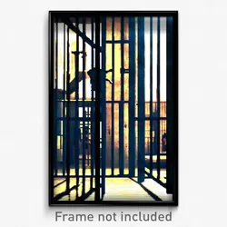 Pixel Art Poster - Measly Prison (8 Bit Psychedelic Trippy Video Game Print)
