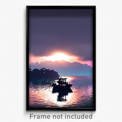 Pixel Art Poster - Secret Bay (8 Bit Psychedelic Trippy Weird Video Game Print)