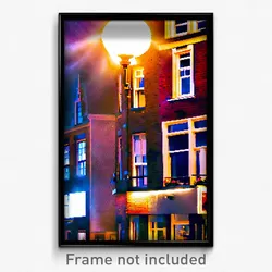 Pixel Art Poster - Thunderous Amsterdam (8 Bit Psychedelic Video Game Print)