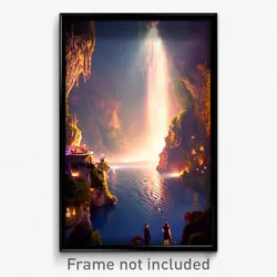 Pixel Art Poster - Huge Grotto (8 Bit Psychedelic Trippy Weird Video Game Print)
