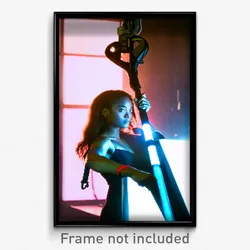Pixel Art Poster - Electric Hold (8 Bit Psychedelic Trippy Video Game Print)