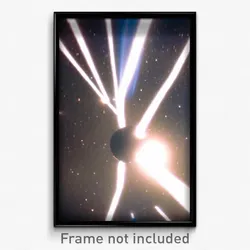 Pixel Art Poster - Cold Hyperspace (8 Bit Psychedelic Trippy Video Game Print)