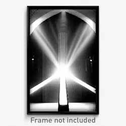 Pixel Art Poster - Black And White Vault (8 Bit Psychedelic Video Game Print)