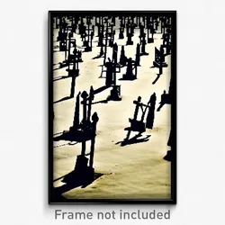 Pixel Art Poster - Empty Boneyard (8 Bit Psychedelic Trippy Video Game Print)